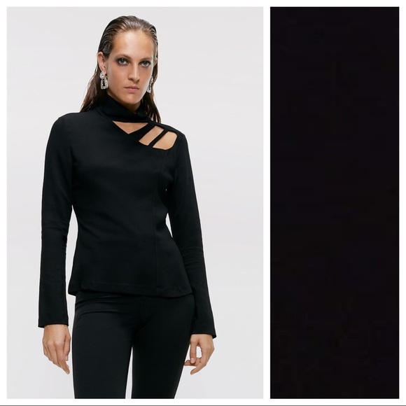 NWT. Zara Black Top. Size XS. - Picture 1 of 6